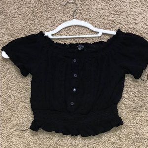 cropped black shirt never worn